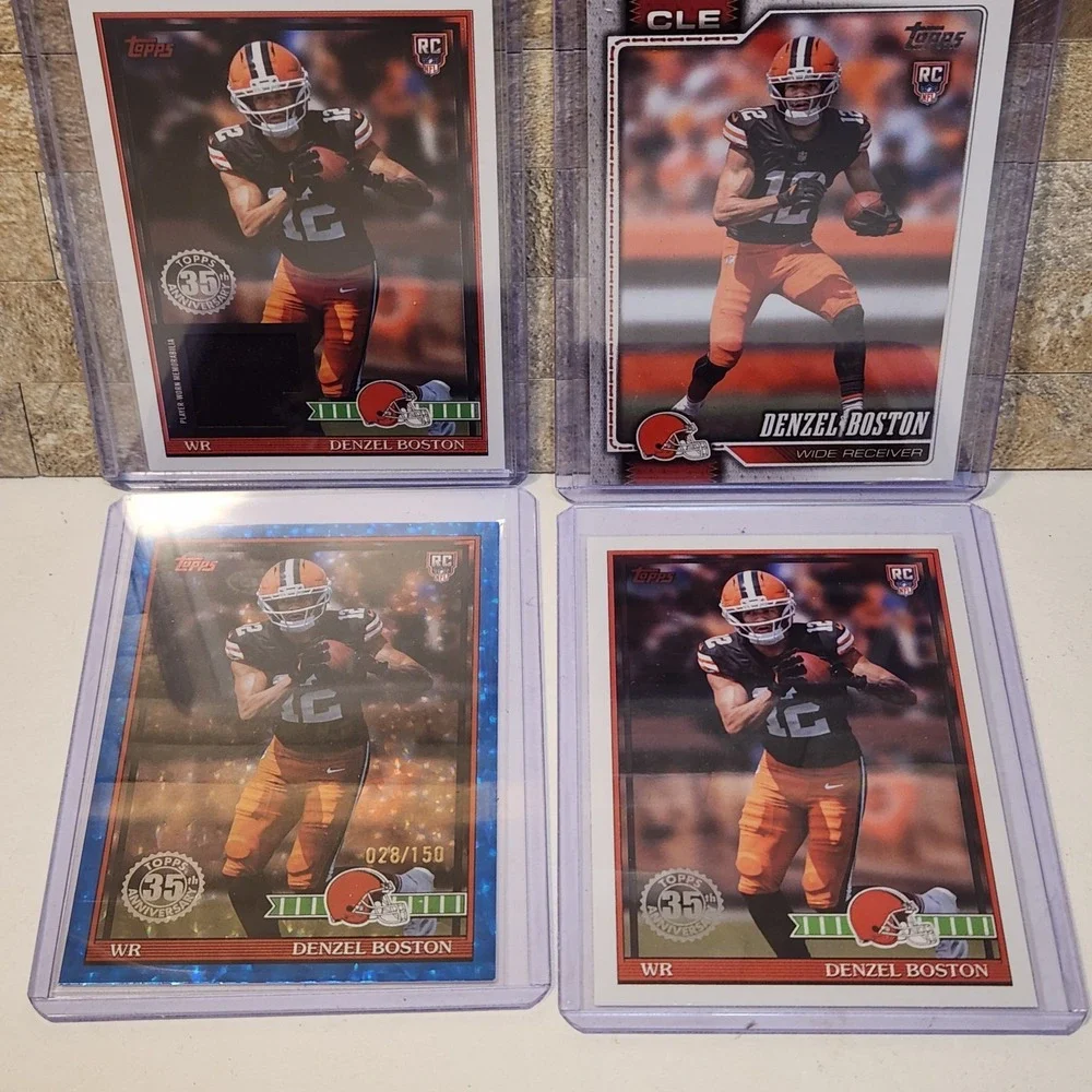 2026 Topps Flagship Denzel Boston Rookie Card Cleveland Browns RELIC Lot of 4